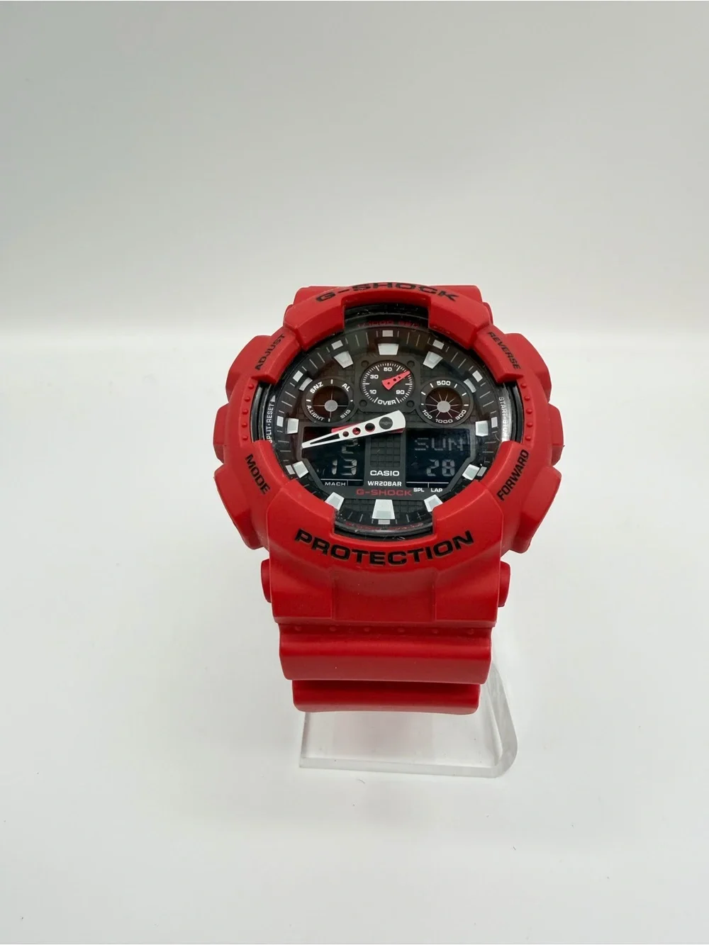 Casio G-SHOCK GA-100B-4A Red Analog Digital Watch